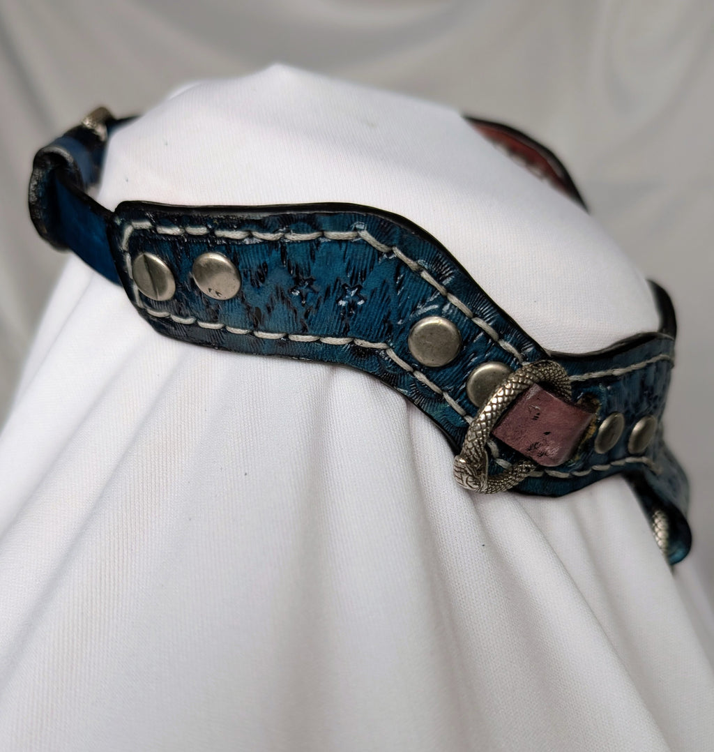 Custom buckled collar, ergonomic cut