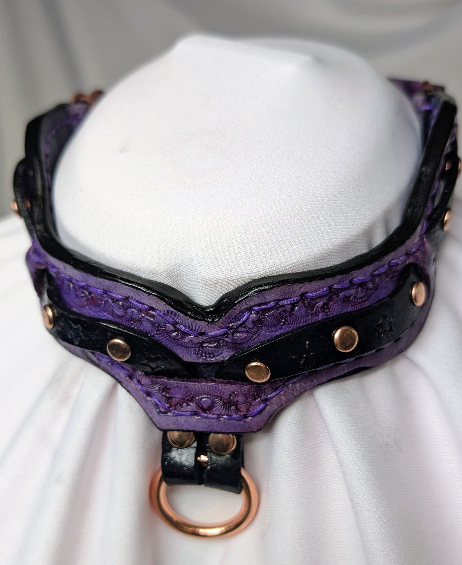 Working collar, buckled with removable riveted day collar