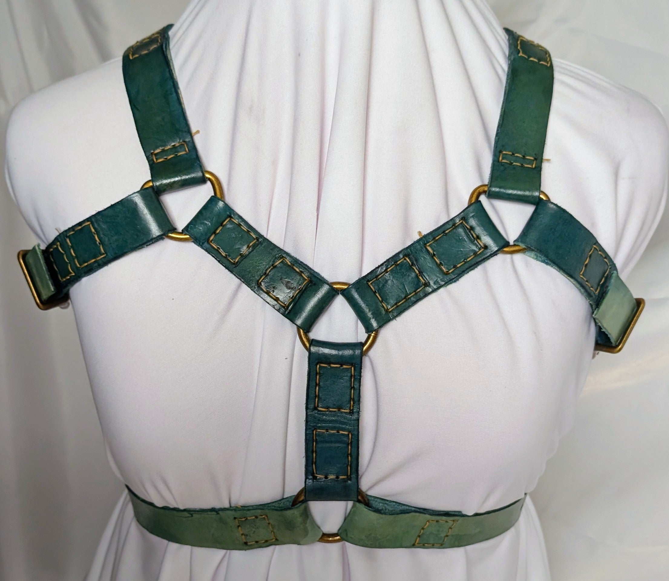 Leather Upper Harness - Teal
