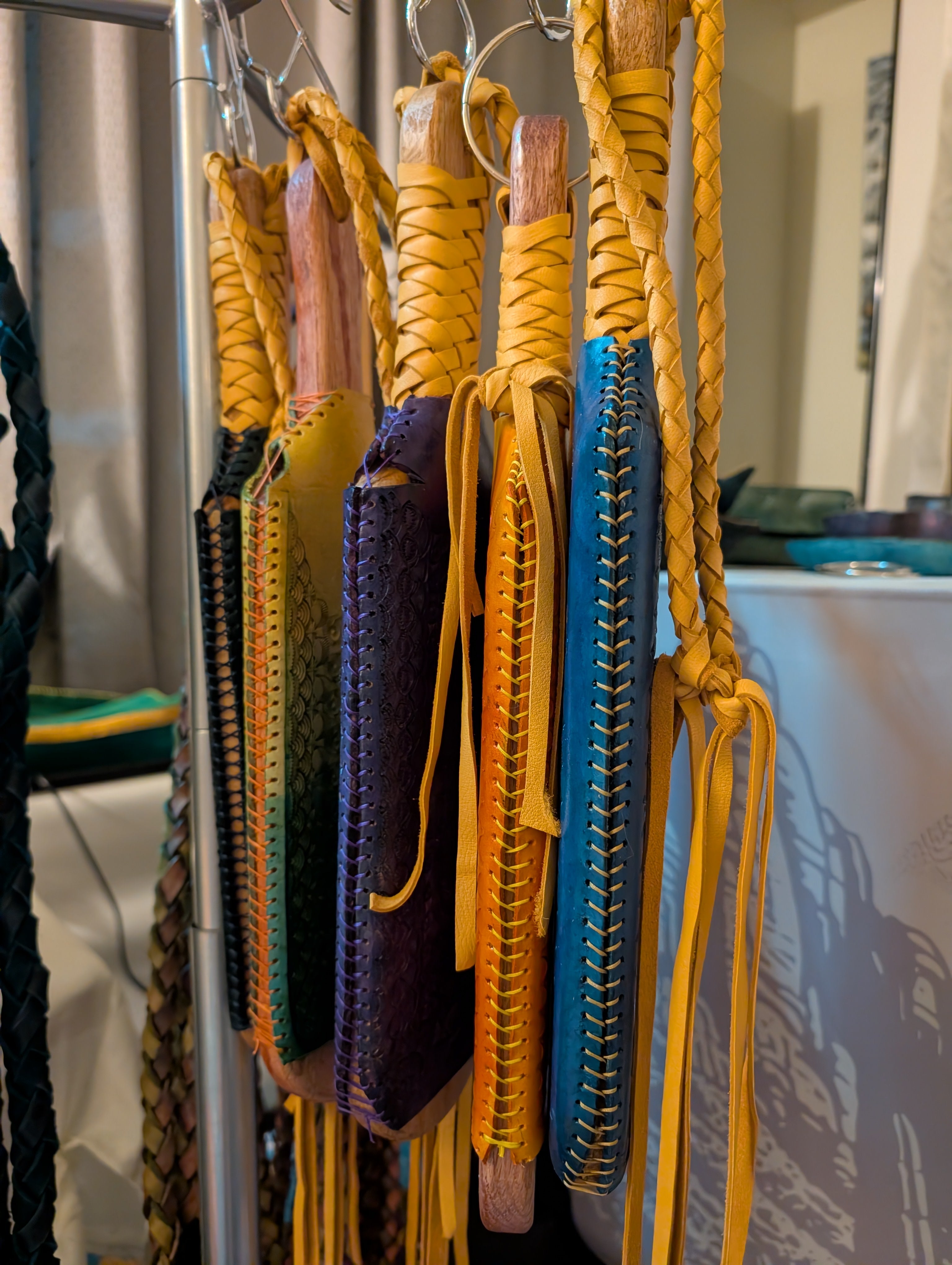 Leather wrapped paddles