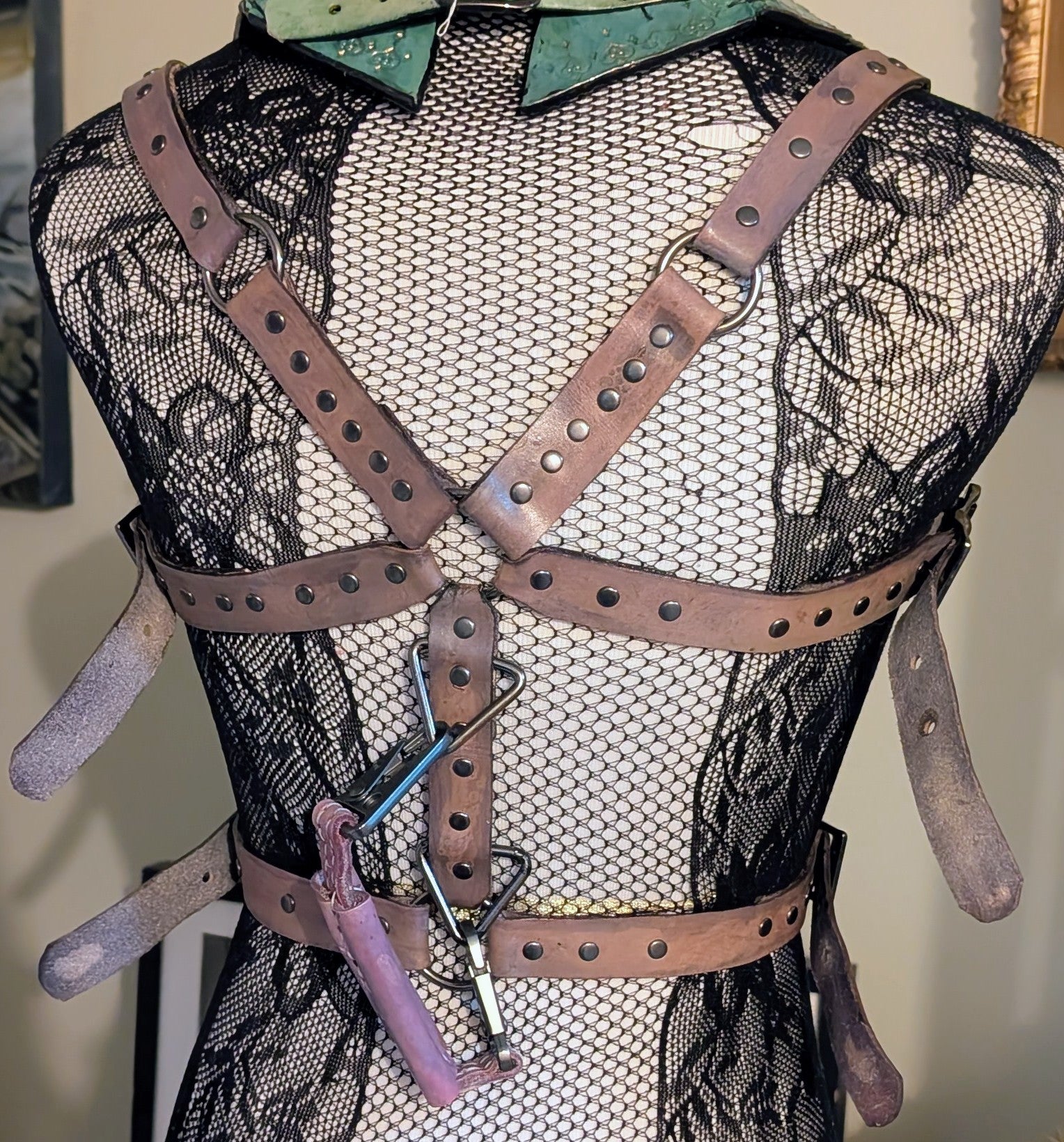 Leather Upper Harness - Violet w/ Detachable handle
